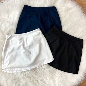 DSG Girls Athletic Golf Skirt Set - Navy, White & Black
